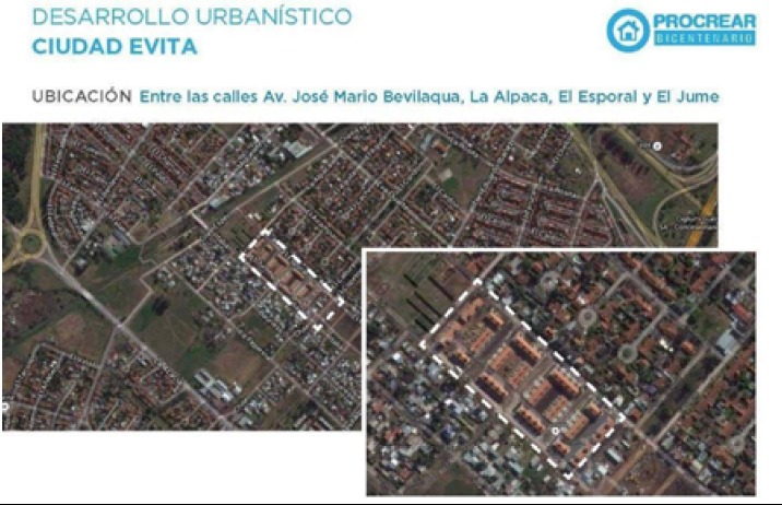 Localizaci�n. Desarrollo Urban�stico pro.cre.ar Ciudad Evita
