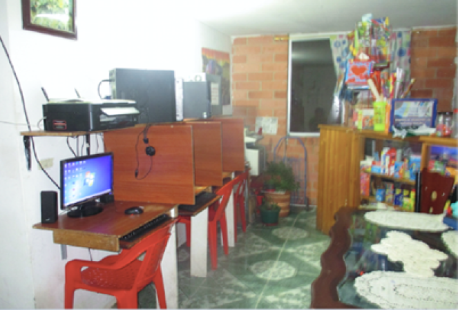 Cibercaf� en un apartamento de Metro Usme 136