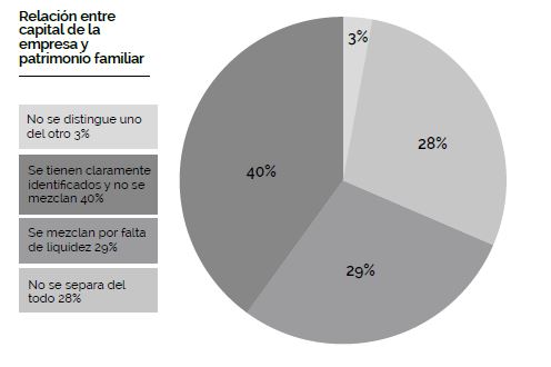 Relacin entre capital de la empresa y el patrimonio familiar