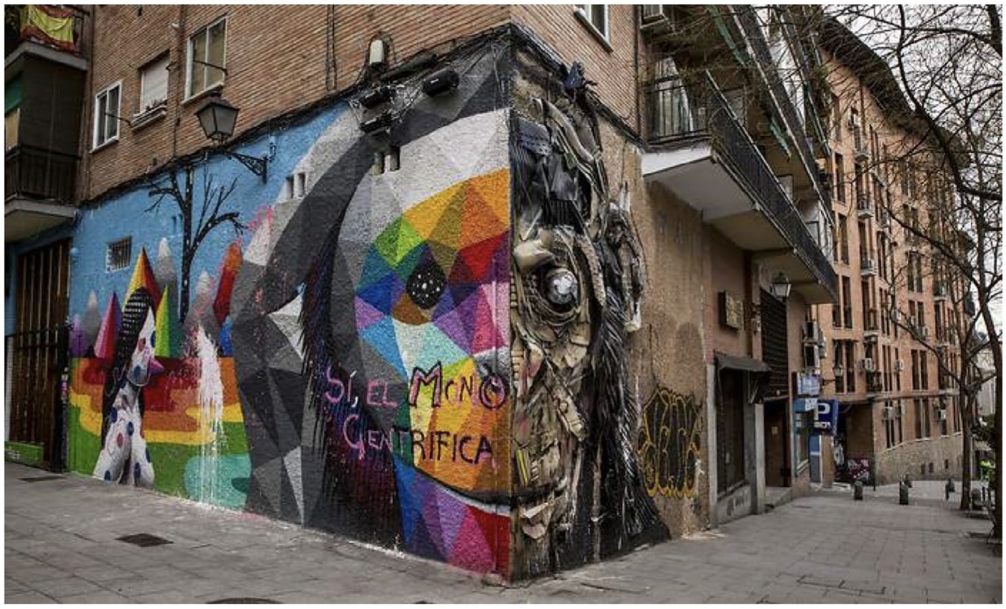 Mural del simio grafiti 3.