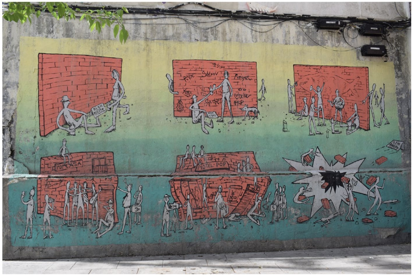 Grafiti alusivo a los muros grafiti 4.