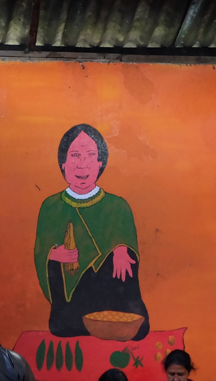 Mural en la plaza de mercado de Sibundoy.