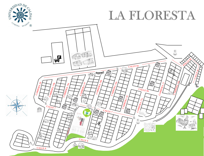 Map of Assets La Floresta Villamar�a (Neighborhood 2)