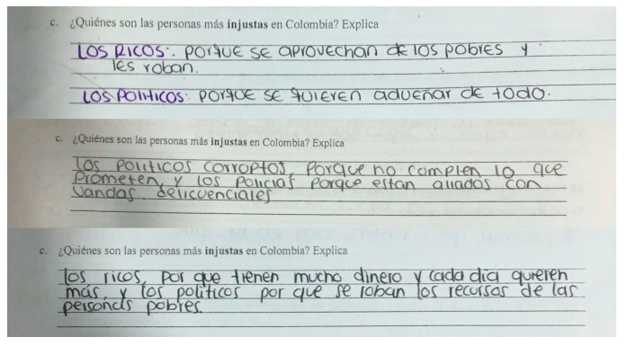 Consideraciones sobre la percepci�n de la injusticia.