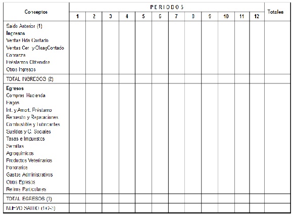 Planilla de Flujo de Fondos