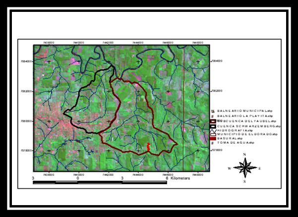 Ubicaci�n de la cuenca del arroyo Faubel y  Schwarzenberg