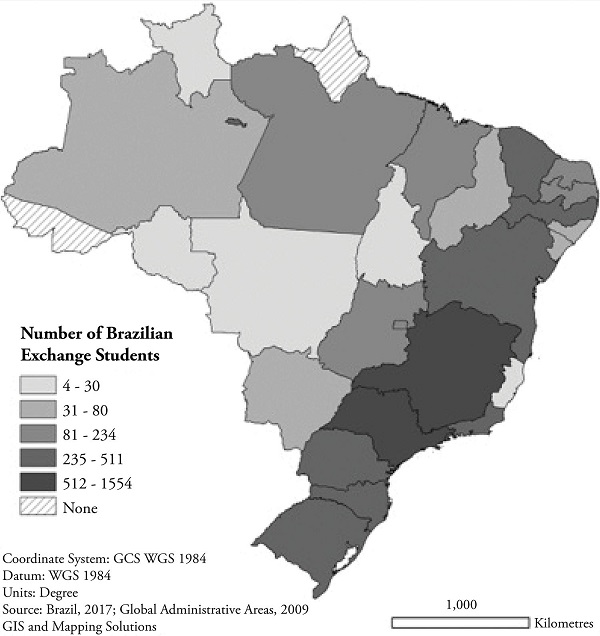 Source of Brazilian SwB Students by State