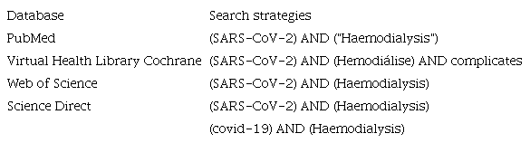 Database search strategies.