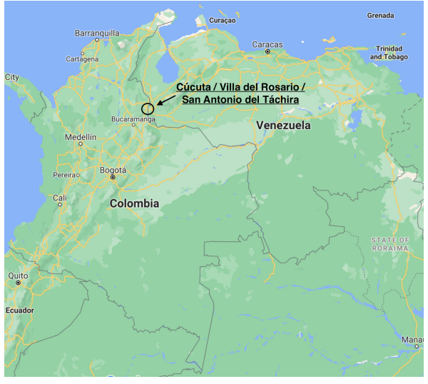 C&uacute;cuta, Villa del Rosario y San Antonio en la frontera colombo-venezolana