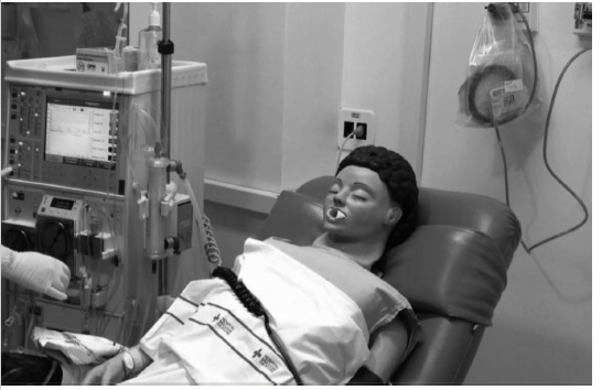 Cen&aacute;rio de simula&ccedil;&atilde;o in situ na unidade de di&aacute;lise.