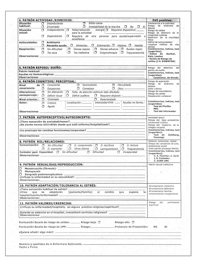 Valoraci&oacute;n inicial de enfermer&iacute;a (2&ordf; parte)