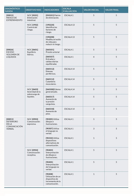 Evaluaci&oacute;n del plan de cuidados.