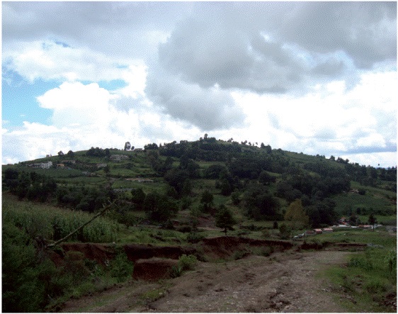 Pendientes y laderas en San Pablo Tlalchichilpa, 2012.