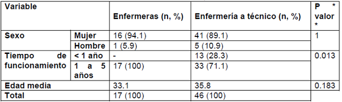 Perfil de los profesionales de enfermer&iacute;a que trabajanen una Unidad de Pronta Atenci&oacute;n. Curitiba, 2017.