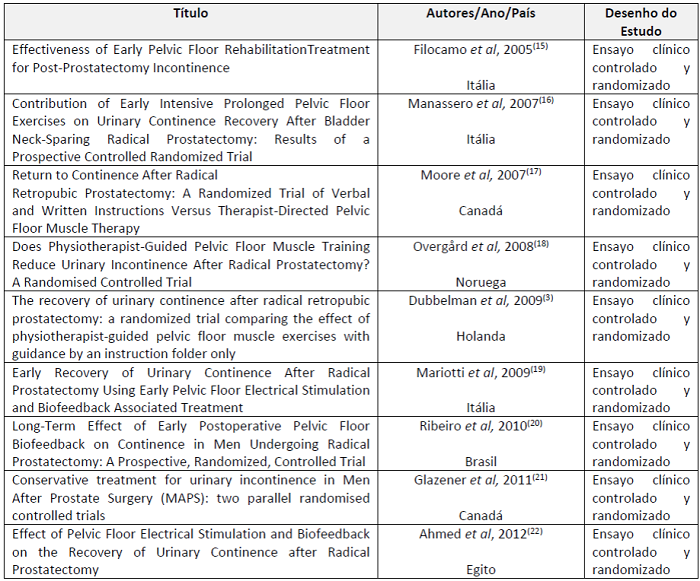 Caracterizaci&oacute;n de los Estudios, Rio de Janeiro, 2017.