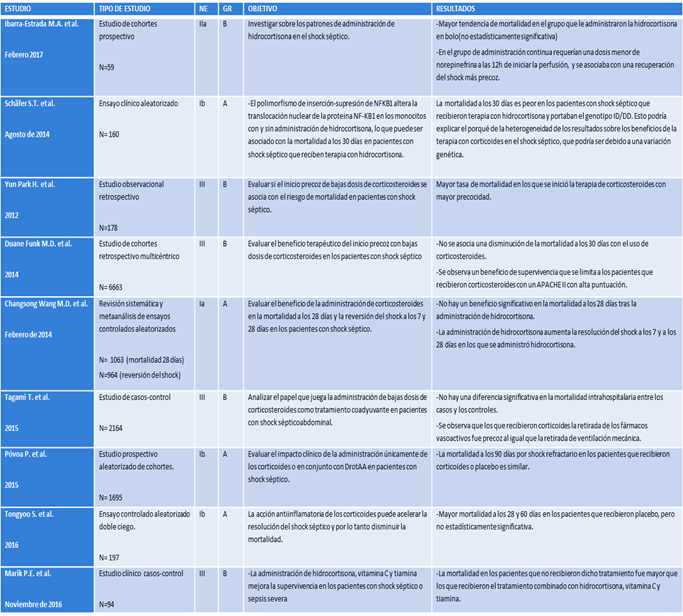 Descripci&oacute;n de los estudios incluidos.