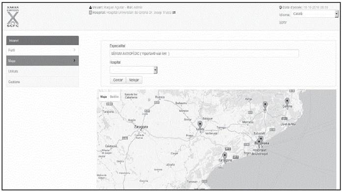 Search by antidotes among the hospitals in the network.