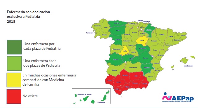 Presencia de la enfermería pediátrica en las consultas de Atención Primaria
