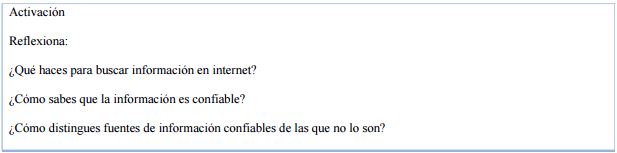 Muestra preguntas para activar el conocimiento previo del aprendiz.