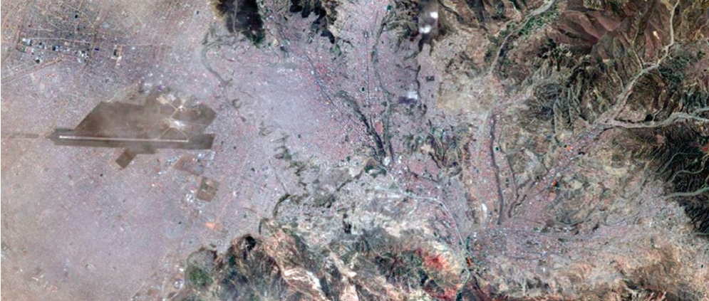 Vista en planta de El Alto, Bolivia. Google Earth.