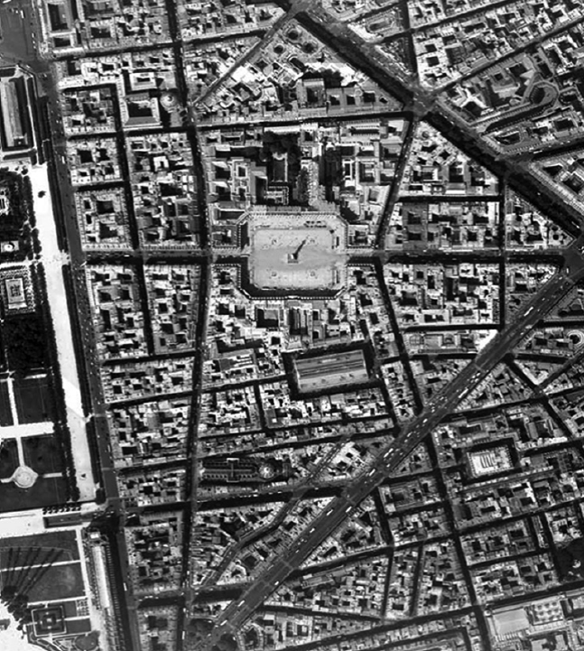vista en planta de la Place Vendôme, París, 2012. 