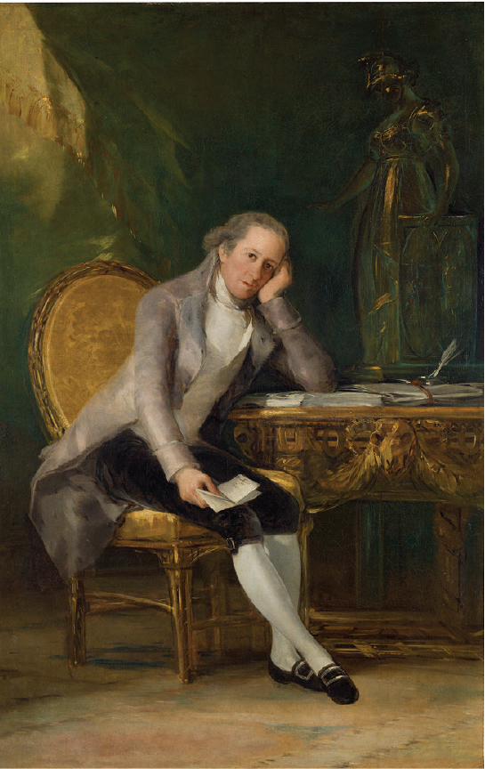 Francisco de Goya y Lucientes, Gaspar Melchor de
								Jovellanos, 1798, oil on canvas, 205 × 133 cm, Museo del
							Prado, Madrid.