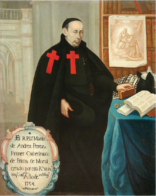 Cristóbal de Lozano (atributed), Martín de Andrés Pérez, 1771, oil on
							canvas, 167 × 124 cm, Museo de Arte Universidad Nacional Mayor de San
							Marcos, Lima.