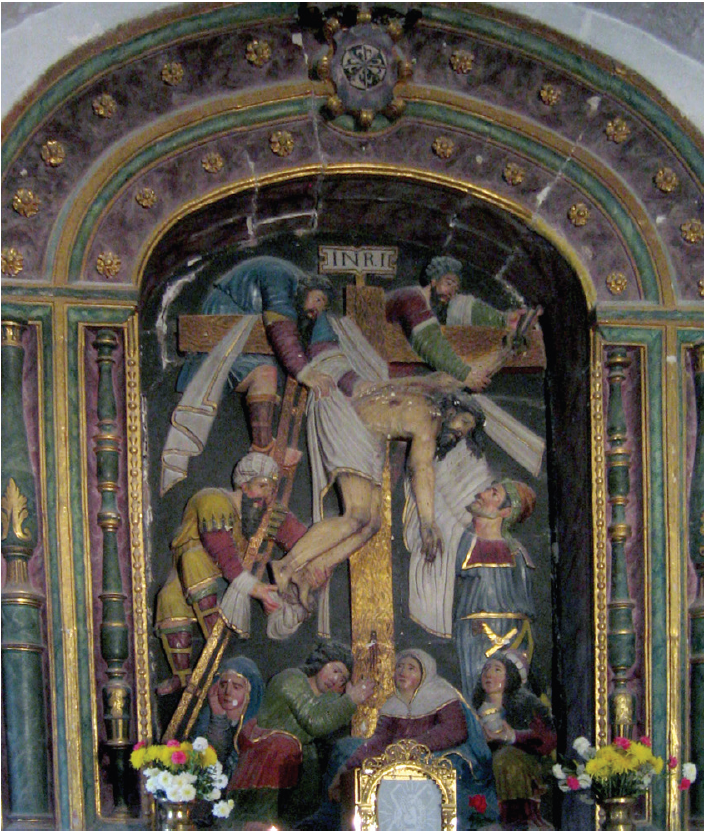Descendimiento, sacristía de la iglesia de Yanhuitlán, México. 
