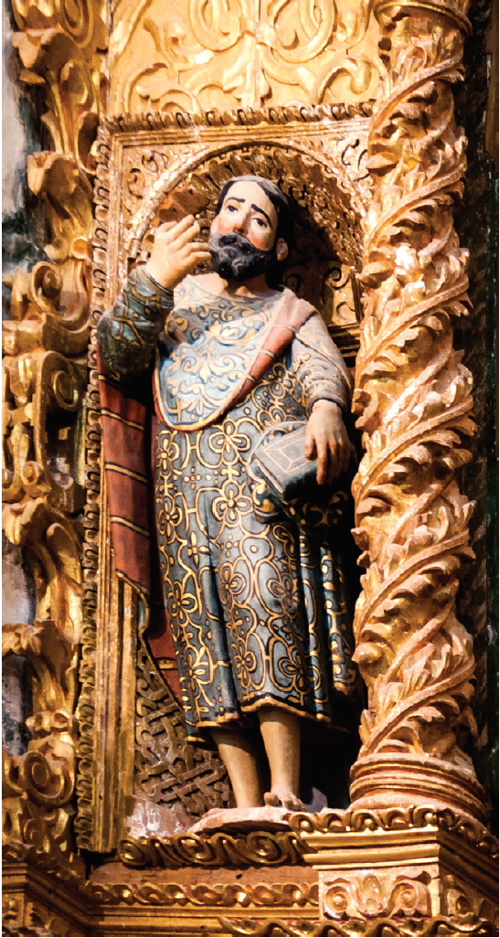 Escultura del altar mayor, iglesia de Yanhuitlán.