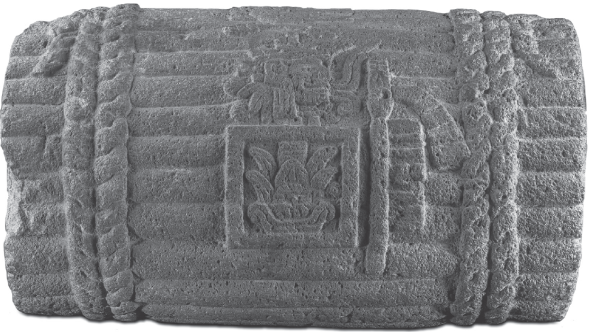 Escultura prehispanica que representa un 
						xiwtlalpîli
						“ligadura de años”. El registro grafico contiene el texto: [glifo no
						identificado], 1-AKATL, PAN. 
						[¿] 1
						-âkatl,
							
						pânketsalistli, ‘[.] 1-Caña, Levantamiento de
						banderas’. Sala Mexica. Museo Nacional de Antropologia. Foto del Proyecto de
						Digitalizacion de las Colecciones Arqueologicas del Museo Nacional de
						Antropologia. Secretaria de Cultura INAH- Mex. “Reproduccion autorizada por
						el Instituto Nacional de Antropologia e Historia”.
					