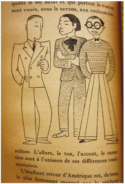 Miguel Covarrubias, Three Chinese Students, Chine, 1933.