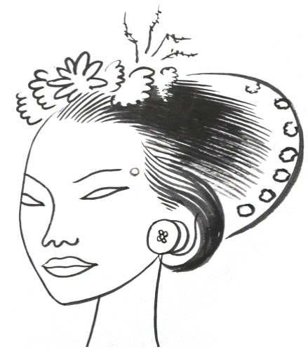 Miguel Covarrubias, Sketch of Balinese Woman, Miguel Covarrubias Papers, Manuscript Division. Photograph. Retrieved from the Library of Congress, Washington, D.C.