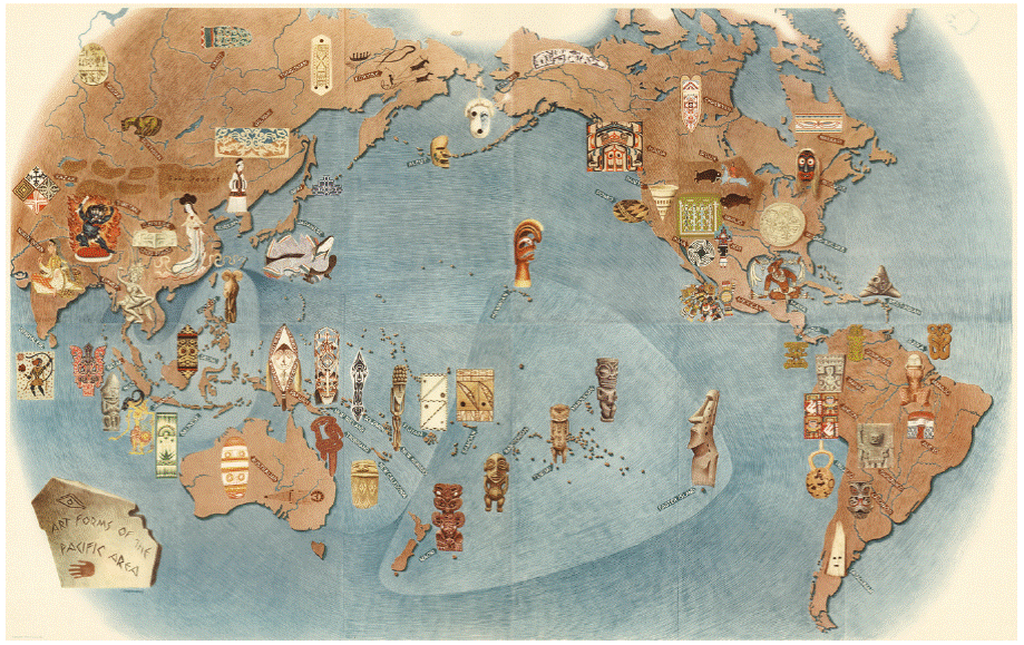 Miguel Covarrubias, Art Forms of the Pacific Area, 1939. Treasure Island Development Authority.