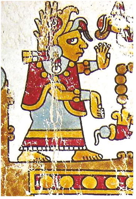 Lámina 2, detalle, Códice Vindobonensis, reprografía.