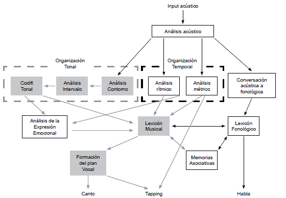 Modelo de procesamiento musical (Peretz & Colheart, 2003)