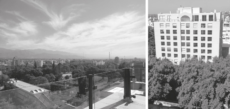 Vista de la ciudad oasis de Mendoza.