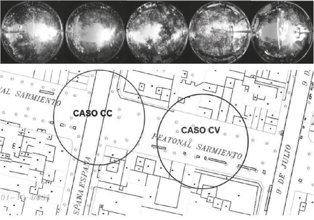Planimetría del CVU Peatonal Sarmiento. Ciudad de Mendoza, Argentina.