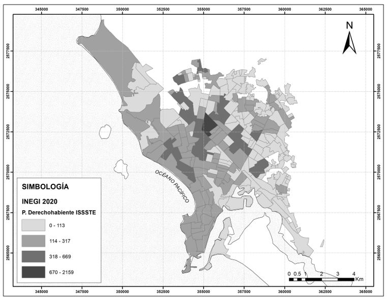 Figura 5. Distribución de la población derechohabiente al ISSSTE
