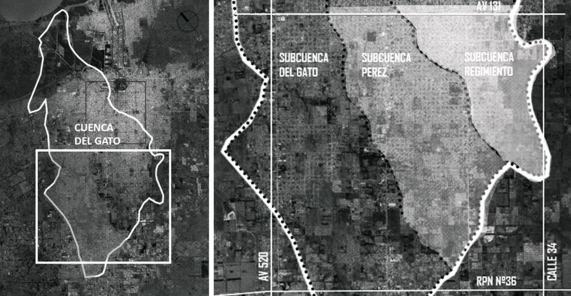 Figura 1. Área de estudio, subcuenca del Arroyo del Gato