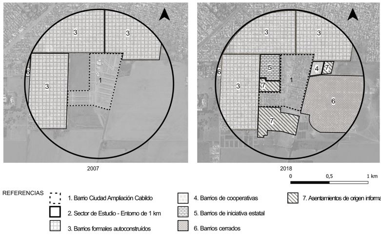Figura 3. Transformaci�n  entorno Barrio Ciudad Ampliaci�n Cabildo