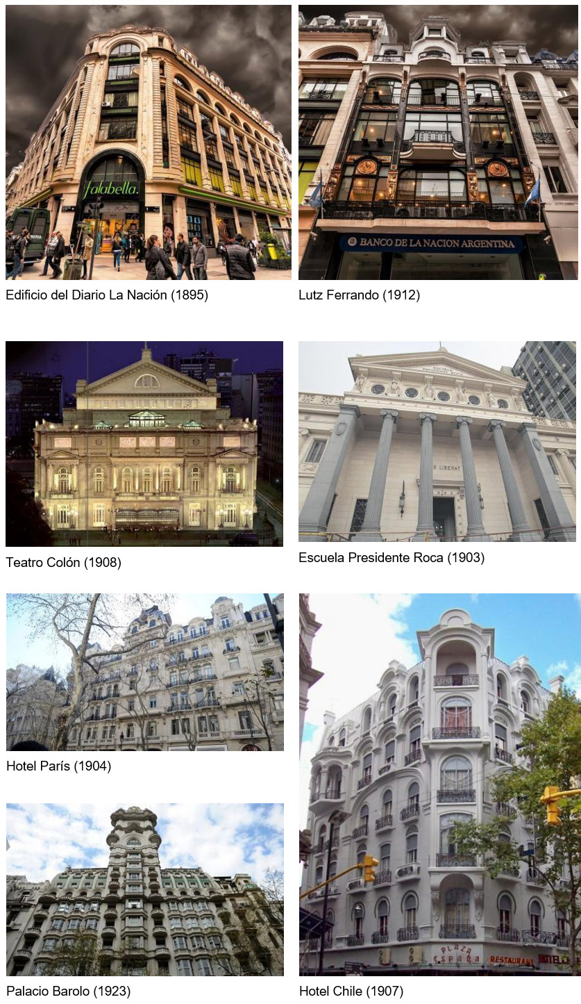 Figura 3. Fachadas restauradas de edificios  hist�ricos