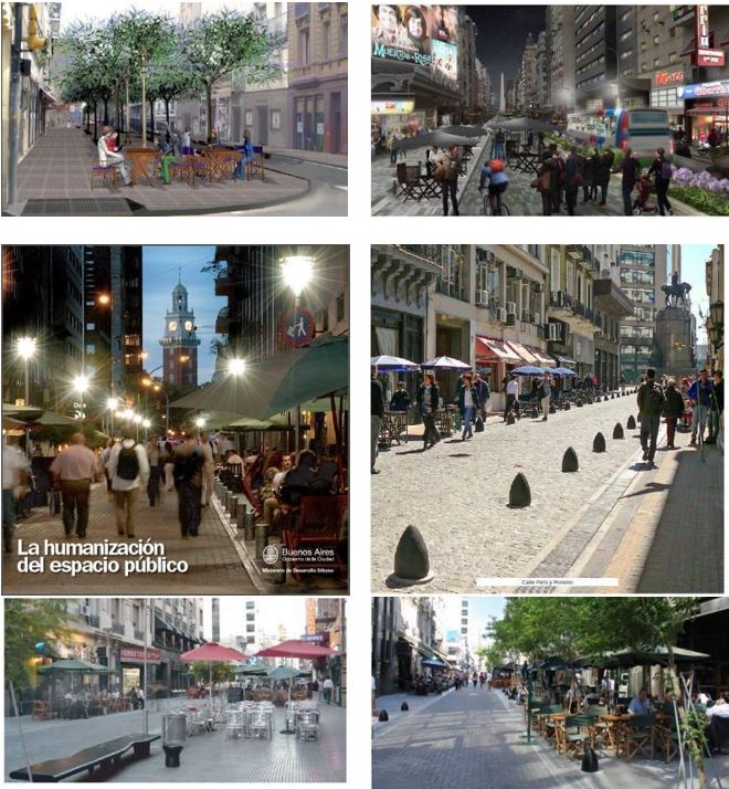 Figura  6. Renders y fotograf�as de la recualificaci�n urbana