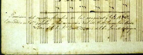 Manuscrito de Cántico Fúnebre José María Velásquez (detalle)