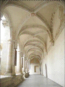 Bóvedas de nervaduras del claustro bajo del que fuera el convento de Santo Domingo de la ciudad de Oaxaca, México.
