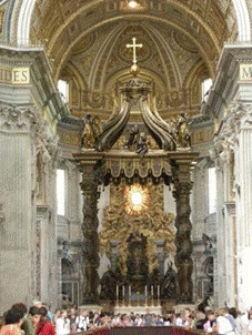 Baldaquino de San Pedro, basílica de San Pedro del Vaticano.