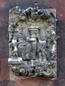 La Arquitectura. Relieve de la fachada del Palacio de los condes de Jaral de Berrio, hoy Palacio de Iturbide de la ciudad de México. 