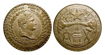 La medalla de la logia Napoleón el Grande