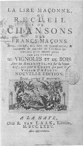 Representaci�n de la Verdad en La lire ma�onne&hellip; de 177542.