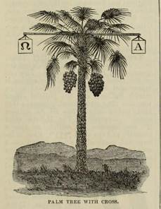 Grabado “Palma con cruz”.