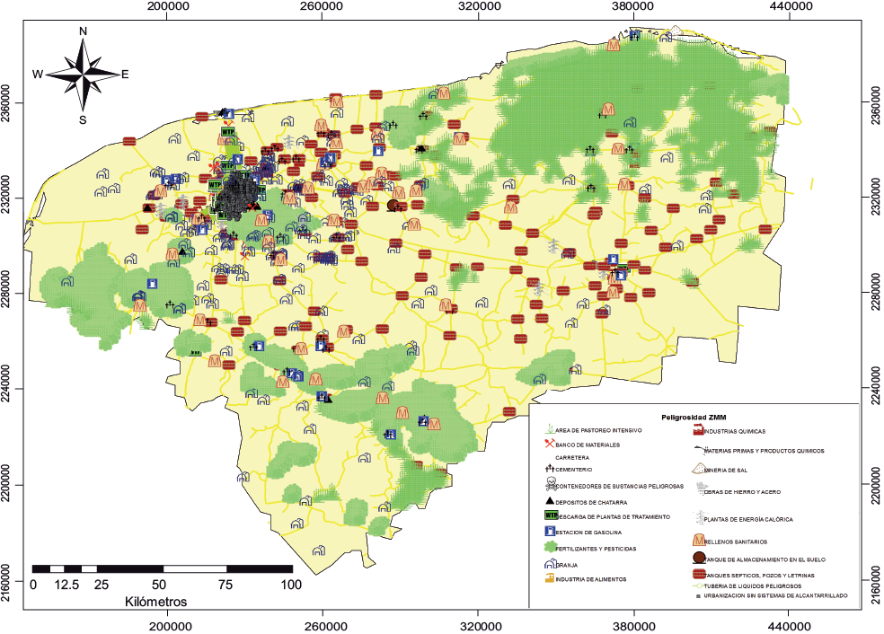 Mapa de peligros del estado de Yucat&aacute;n